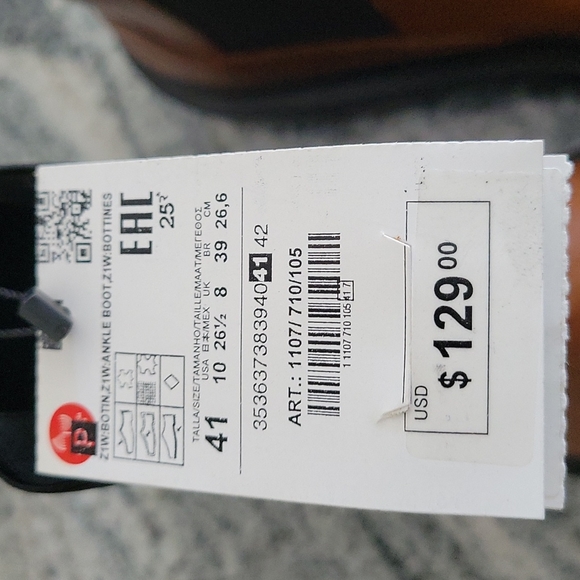 Zara Lug Sole Brown Ankle Leather Boots - Picture 5 of 7